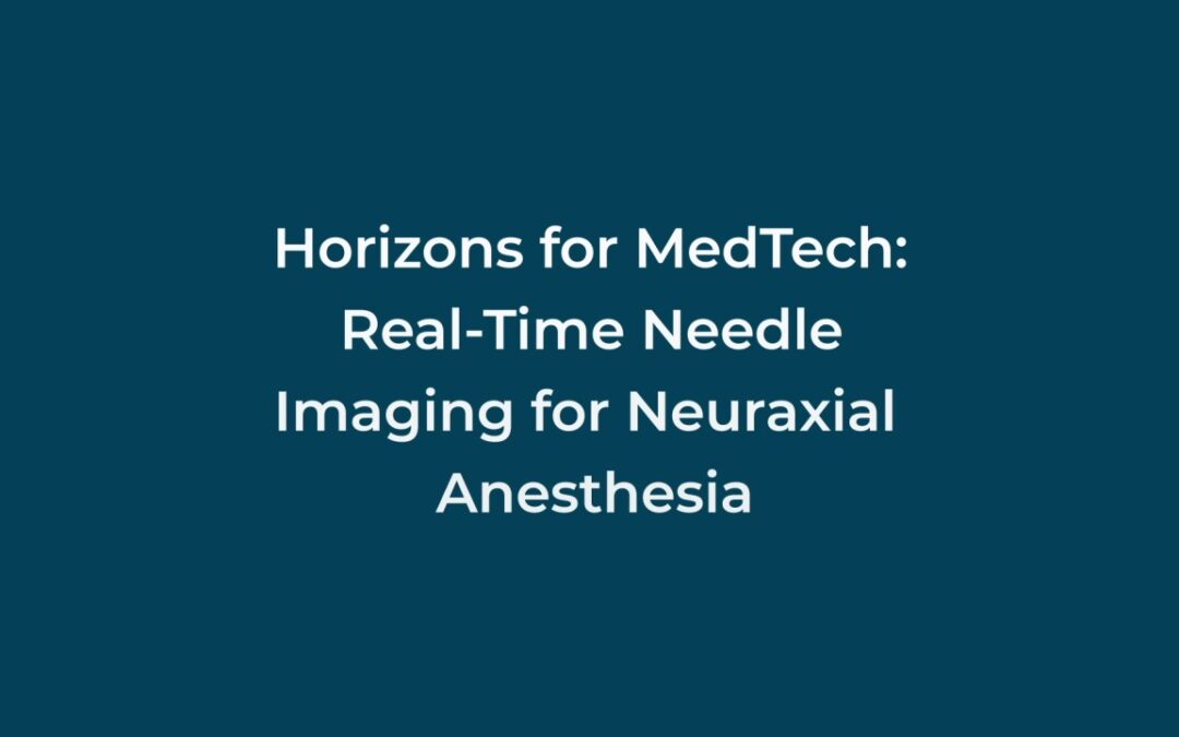 Horizons for MedTech: Real-Time Needle Imaging for Neuraxial Anesthesia