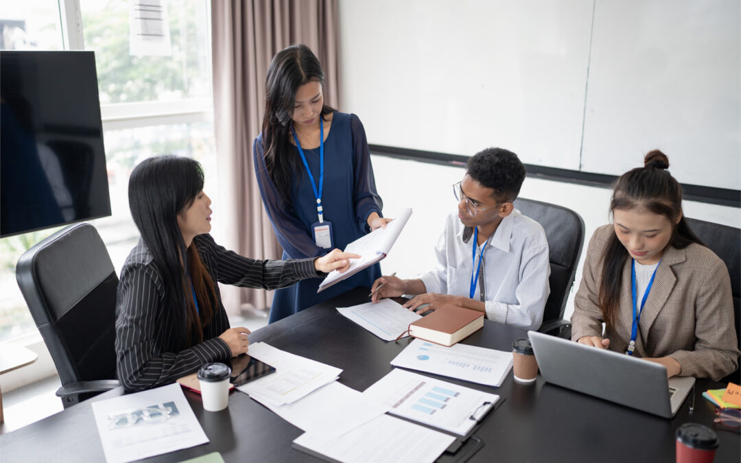 Group of administrators during a meeting